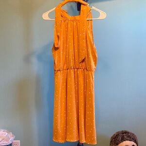 Shein Small Mustard Yellow Halter Style Dress EUC